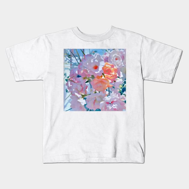 Airy Bouquet in a Window Kids T-Shirt by DANAROPER